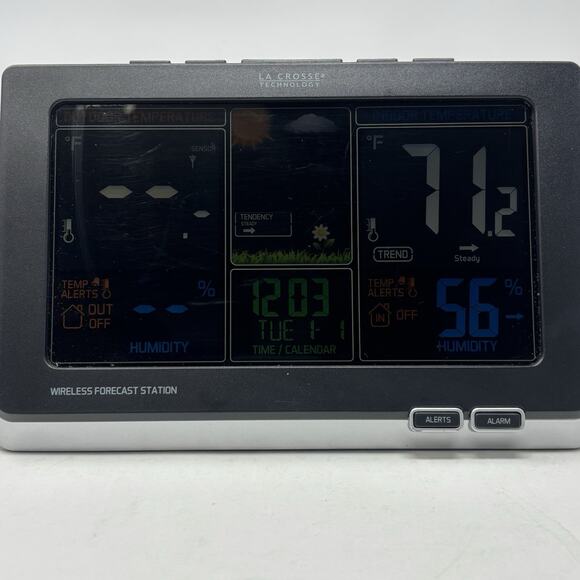 LaCrosse Technology 308-1414B-INT Wireless Atomic Digital Color Forecast Station - Picture 1 of 13